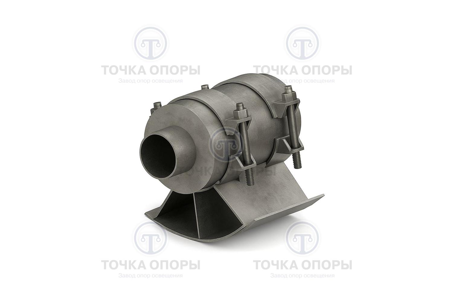 Опора скользящая бугельная для трубопроводов в ППМ изоляции для прокладки в стальном футляре ОПБ Ф ППМИ Опора скользящая бугельная для трубопроводов в ППМ изоляции для прокладки в стальном футляре ОПБ Ф ППМИ