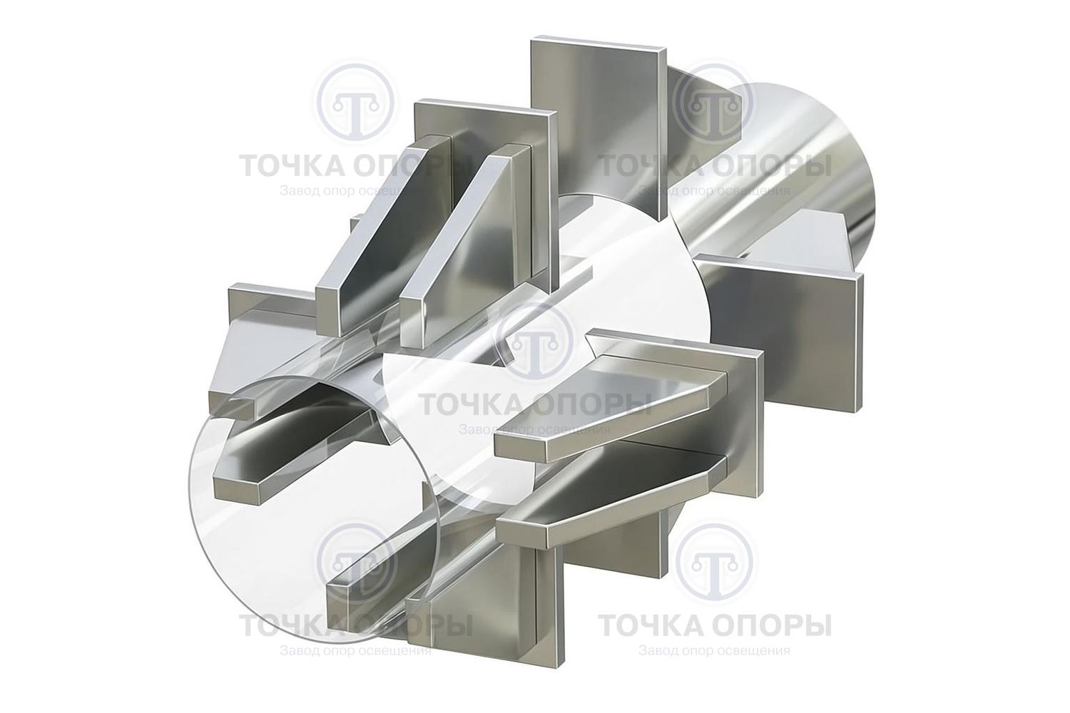 Опоры неподвижные лобовые четырехупорные Т5.00.00.000 СБ