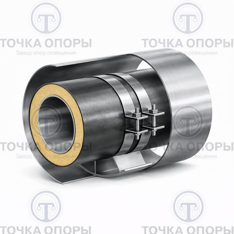 Скользящая опора для прокладки в футляре трубы ППУ Ду38/125/325