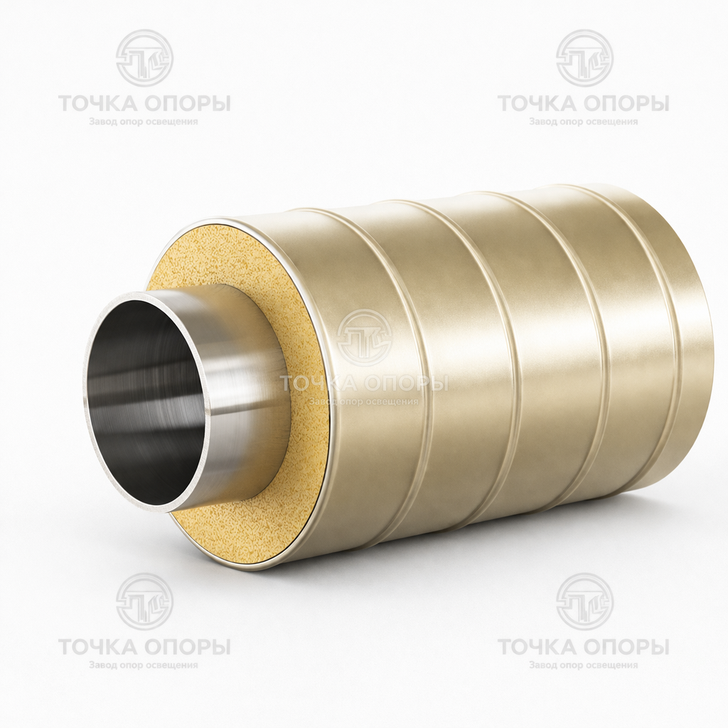 Труба ППУ стальная оболочка 975х820х9 мм ГОСТ 30732-2006