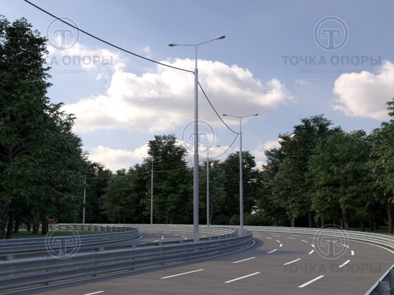 Опора освещения СП-400-9,0/11,0-01-ц