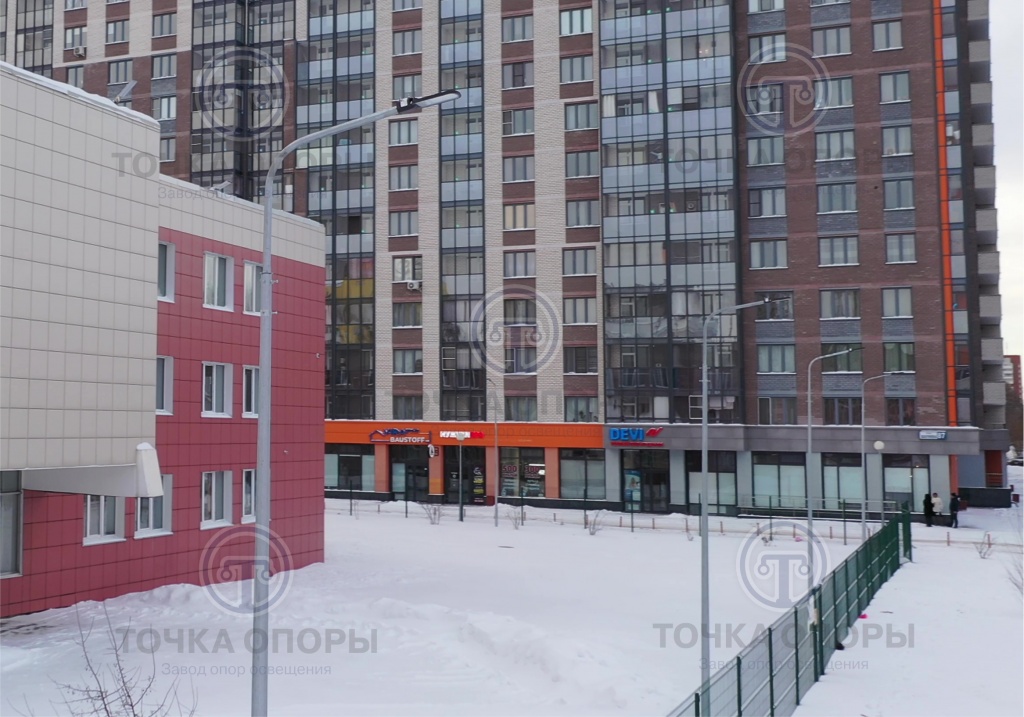 Вид граненой опоры ОГК зимой Вид граненой опоры ОГК зимой