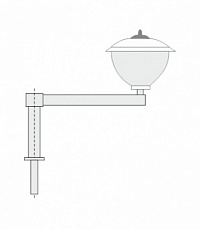 К36-0,6-0,8-12-5 торшерный однорожковый кронштейн
