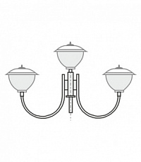 К31-0,7-0,9-1-5 торшерный трехрожковый кронштейн