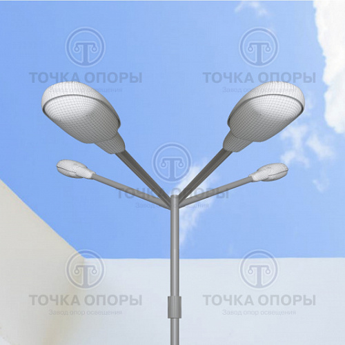 К4-0,5-1,0-/90-Ф3 четырехрожковый консольный кронштейн