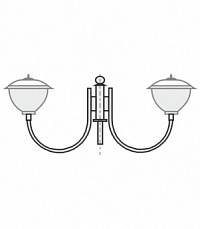 К58-0,3-0,5-1-5 торшерный двухрожковый кронштейн