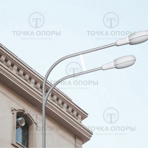 К2-1,5-2,0-Ф4 двухрожковый однонаправленный консольный кронштейн