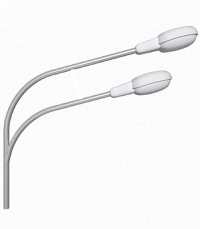 К2-2,5-2,0-Ф4 двухрожковый однонаправленный консольный кронштейн