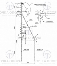 Угловая анкерная опора УАс10-2
