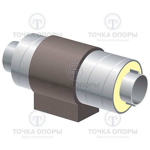 Элемент неподвижной опоры в ППУ изоляции с устроиством электрообогрева тип 5-А