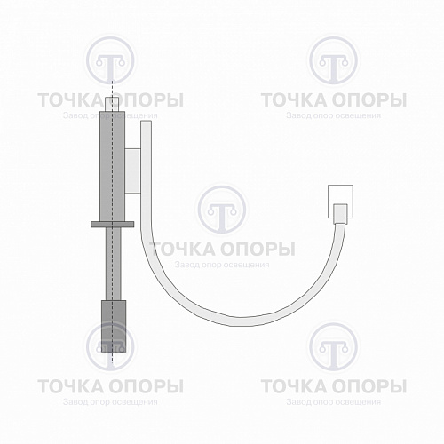 К41-0,3-0,6-12-5 торшерный однорожковый кронштейн