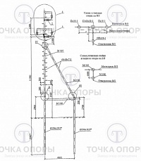 Переходная анкерная ответвительная опора ПАОс10-1
